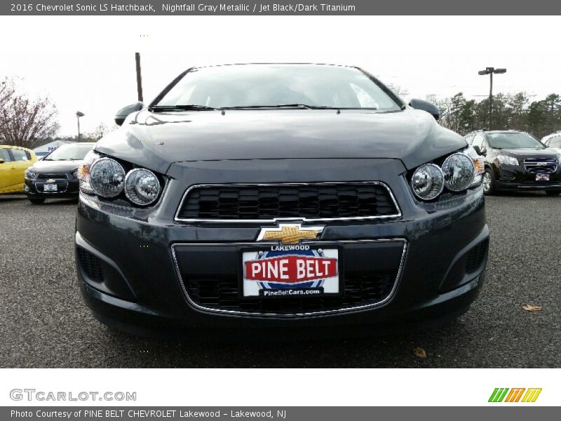 Nightfall Gray Metallic / Jet Black/Dark Titanium 2016 Chevrolet Sonic LS Hatchback