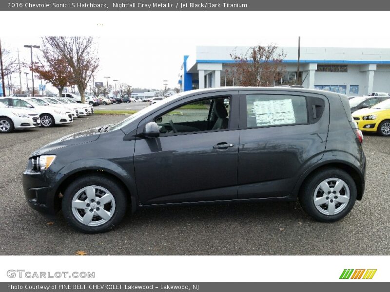 Nightfall Gray Metallic / Jet Black/Dark Titanium 2016 Chevrolet Sonic LS Hatchback