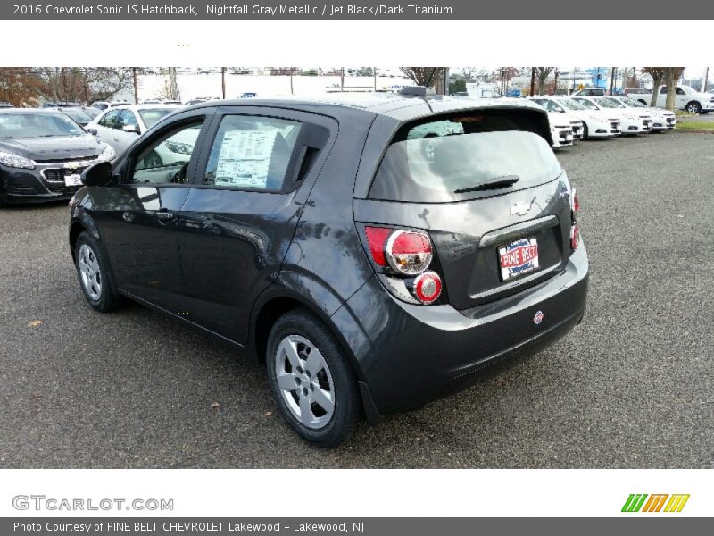 Nightfall Gray Metallic / Jet Black/Dark Titanium 2016 Chevrolet Sonic LS Hatchback