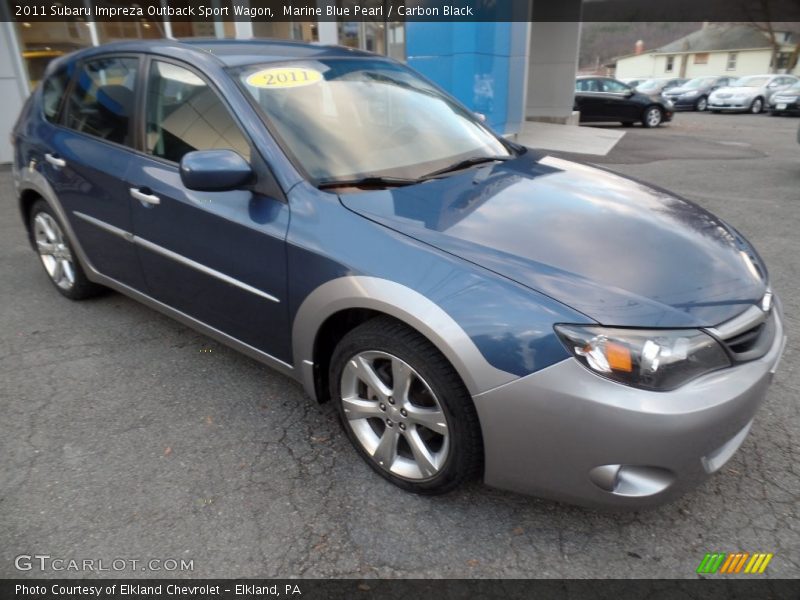 Marine Blue Pearl / Carbon Black 2011 Subaru Impreza Outback Sport Wagon