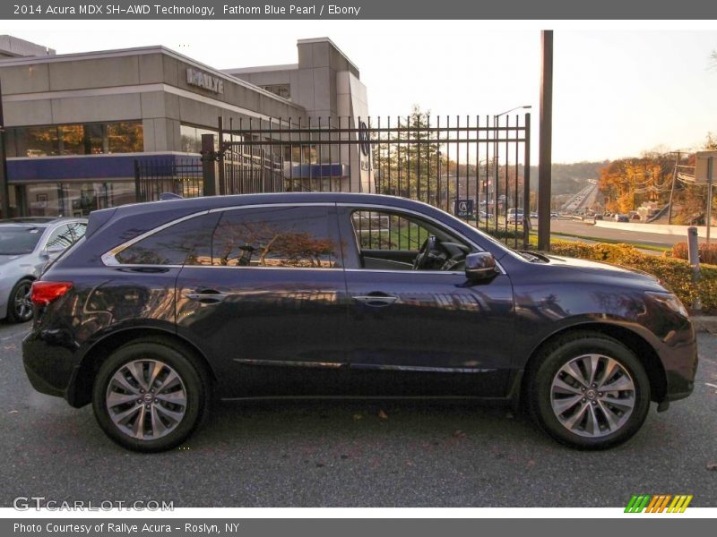Fathom Blue Pearl / Ebony 2014 Acura MDX SH-AWD Technology