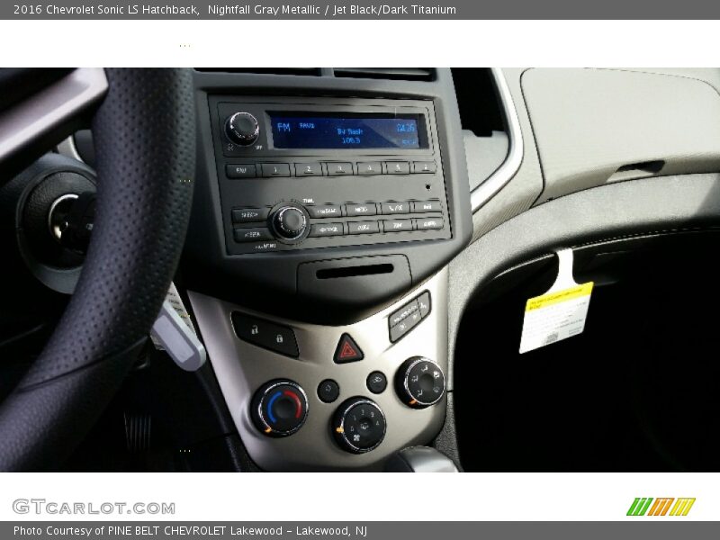 Nightfall Gray Metallic / Jet Black/Dark Titanium 2016 Chevrolet Sonic LS Hatchback