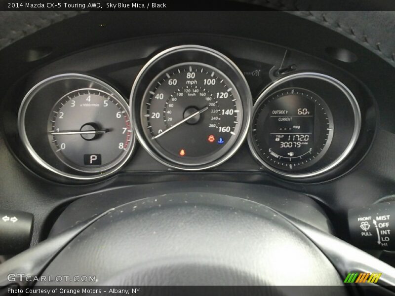 Sky Blue Mica / Black 2014 Mazda CX-5 Touring AWD