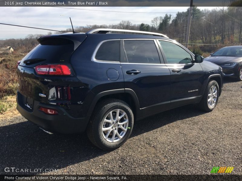 True Blue Pearl / Black 2016 Jeep Cherokee Latitude 4x4