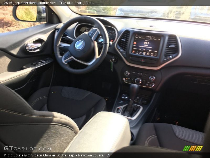 True Blue Pearl / Black 2016 Jeep Cherokee Latitude 4x4