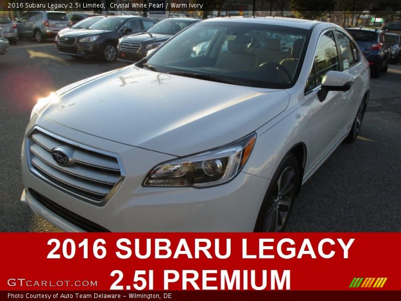 Crystal White Pearl / Warm Ivory 2016 Subaru Legacy 2.5i Limited