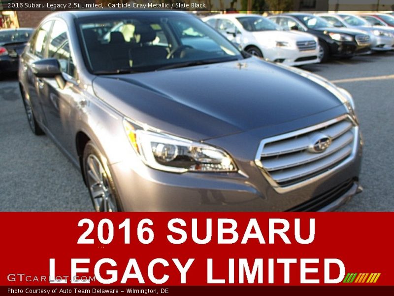 Carbide Gray Metallic / Slate Black 2016 Subaru Legacy 2.5i Limited