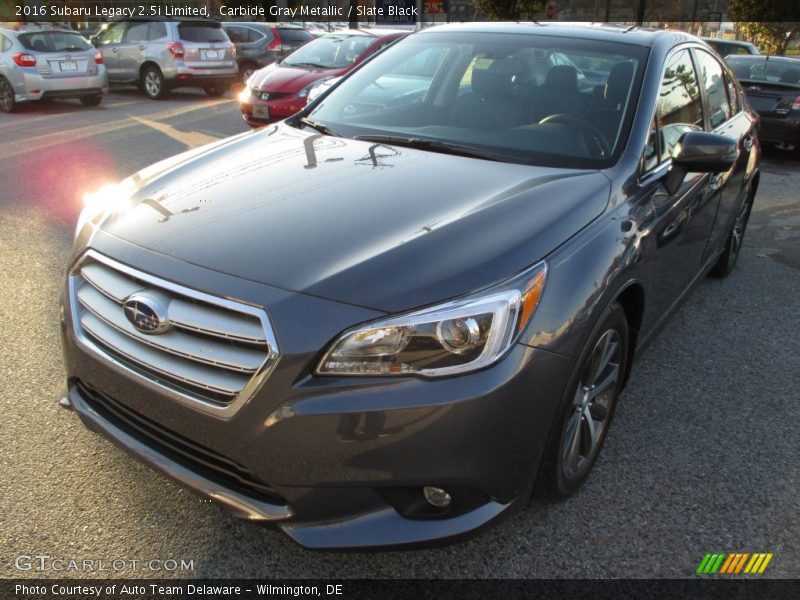 Carbide Gray Metallic / Slate Black 2016 Subaru Legacy 2.5i Limited