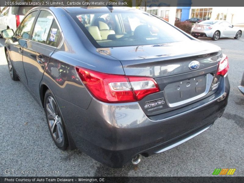 Carbide Gray Metallic / Slate Black 2016 Subaru Legacy 2.5i Limited