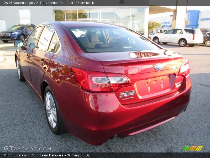 Venetian Red Pearl / Slate Black 2016 Subaru Legacy 2.5i