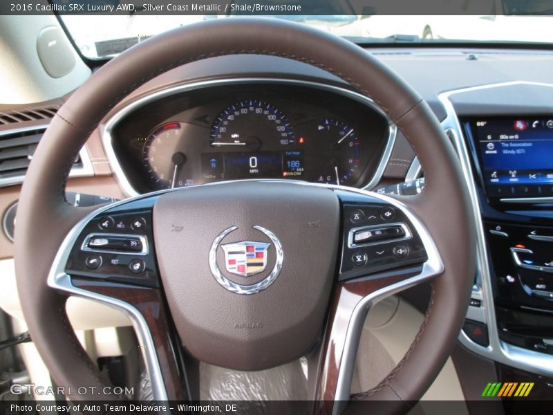 Silver Coast Metallic / Shale/Brownstone 2016 Cadillac SRX Luxury AWD
