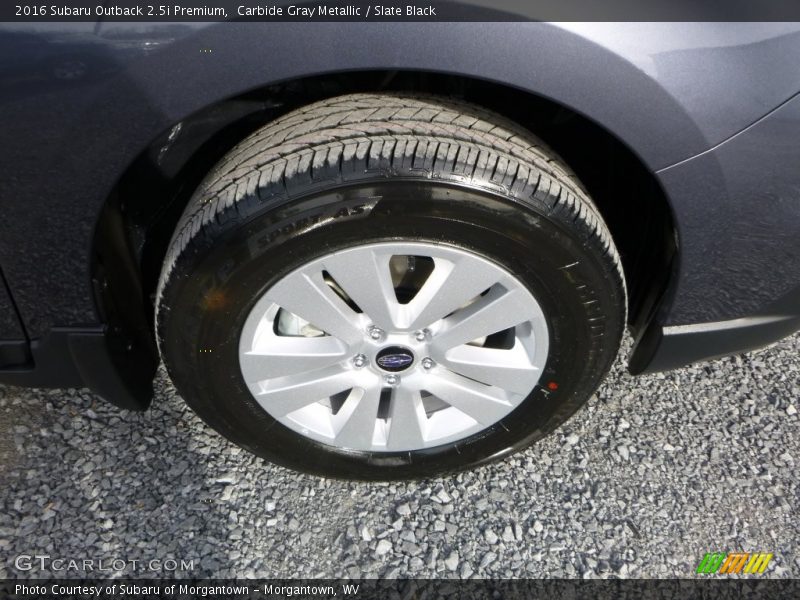 Carbide Gray Metallic / Slate Black 2016 Subaru Outback 2.5i Premium