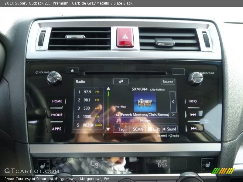 Carbide Gray Metallic / Slate Black 2016 Subaru Outback 2.5i Premium