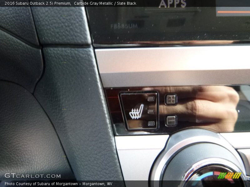 Carbide Gray Metallic / Slate Black 2016 Subaru Outback 2.5i Premium