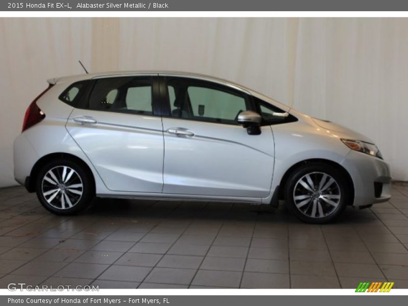 Alabaster Silver Metallic / Black 2015 Honda Fit EX-L