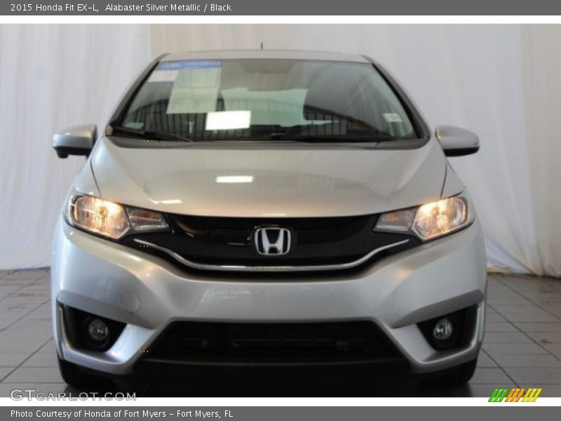 Alabaster Silver Metallic / Black 2015 Honda Fit EX-L