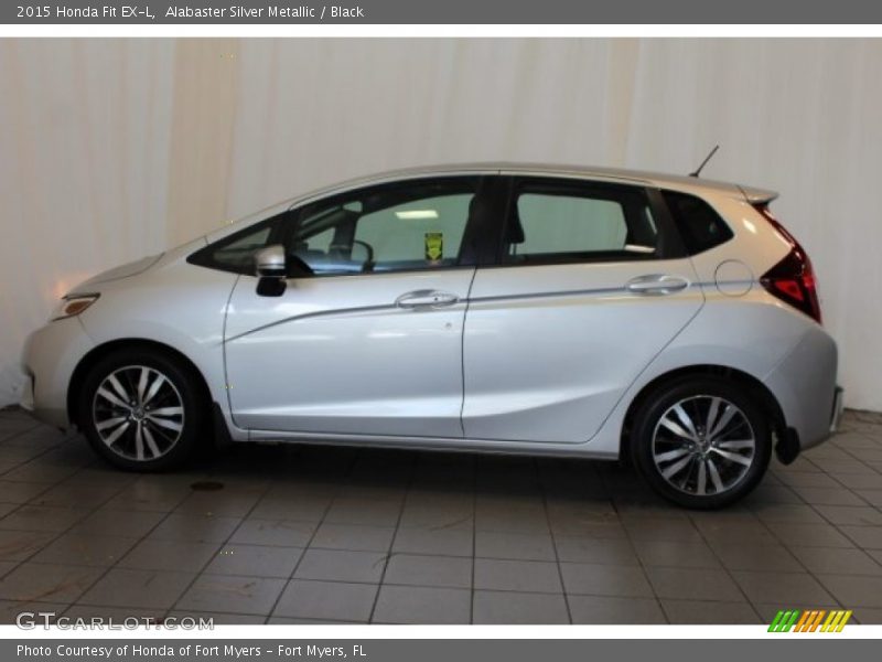 Alabaster Silver Metallic / Black 2015 Honda Fit EX-L