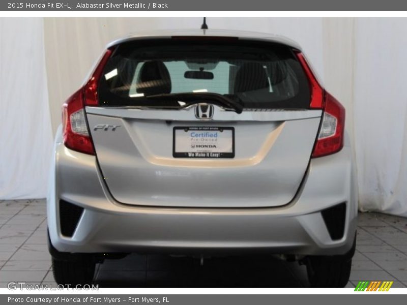 Alabaster Silver Metallic / Black 2015 Honda Fit EX-L