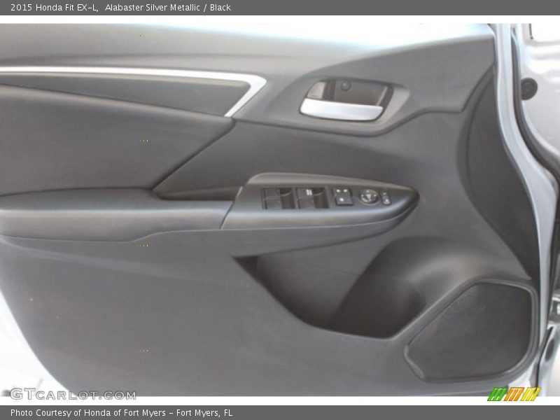 Alabaster Silver Metallic / Black 2015 Honda Fit EX-L