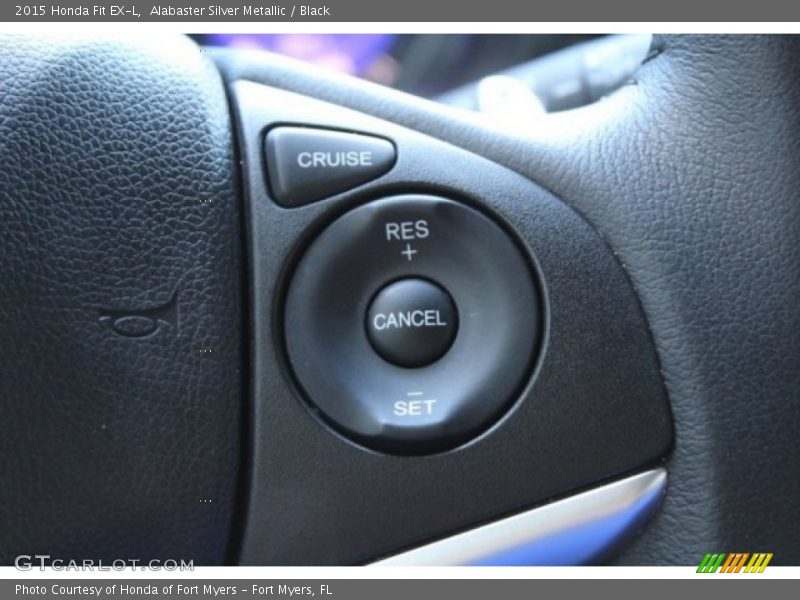 Alabaster Silver Metallic / Black 2015 Honda Fit EX-L