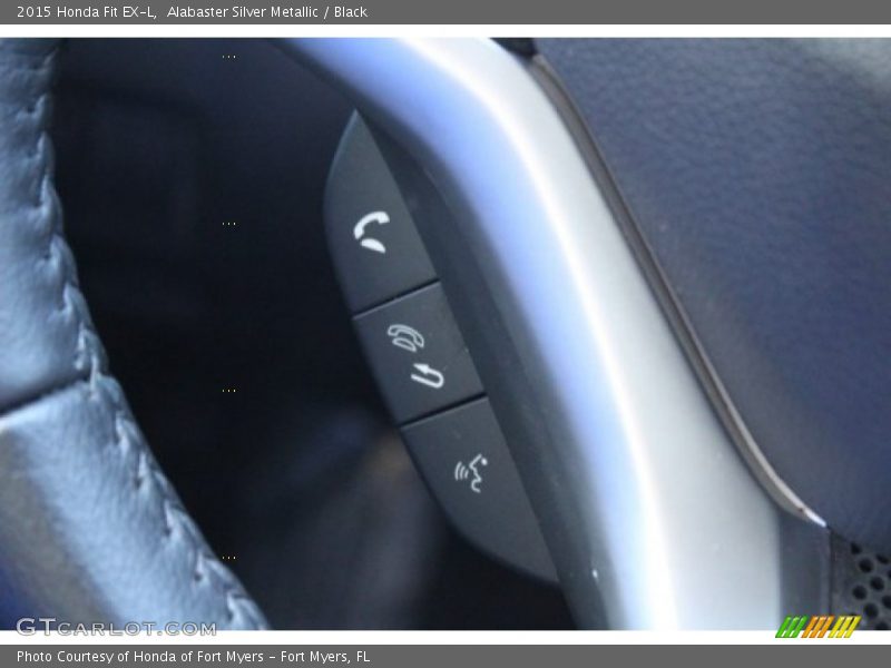 Alabaster Silver Metallic / Black 2015 Honda Fit EX-L