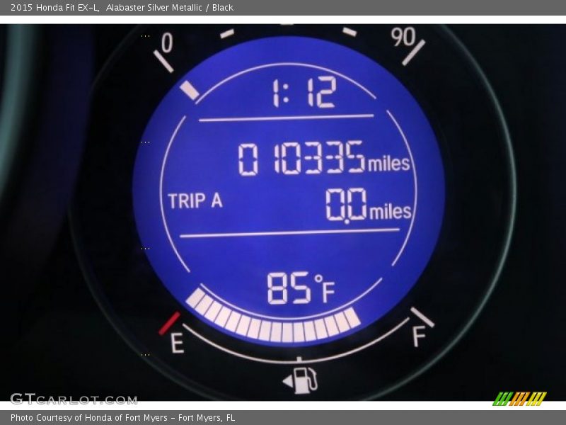 Alabaster Silver Metallic / Black 2015 Honda Fit EX-L