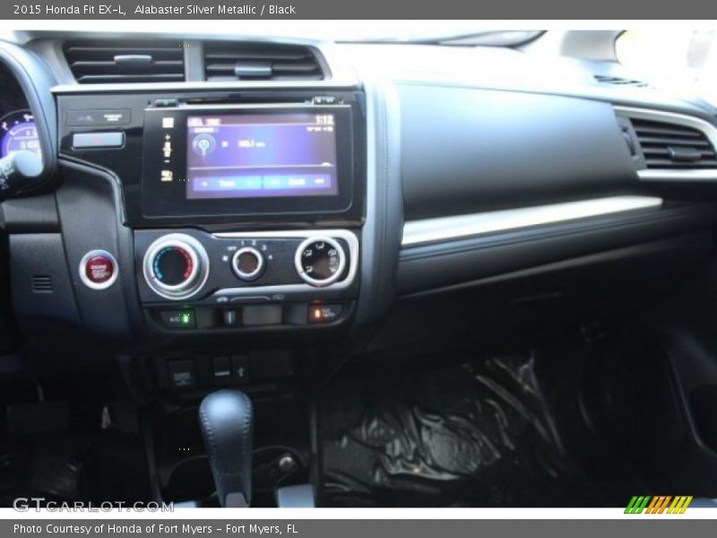 Alabaster Silver Metallic / Black 2015 Honda Fit EX-L