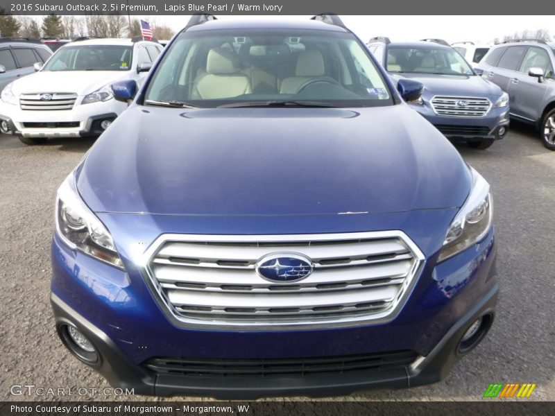 Lapis Blue Pearl / Warm Ivory 2016 Subaru Outback 2.5i Premium