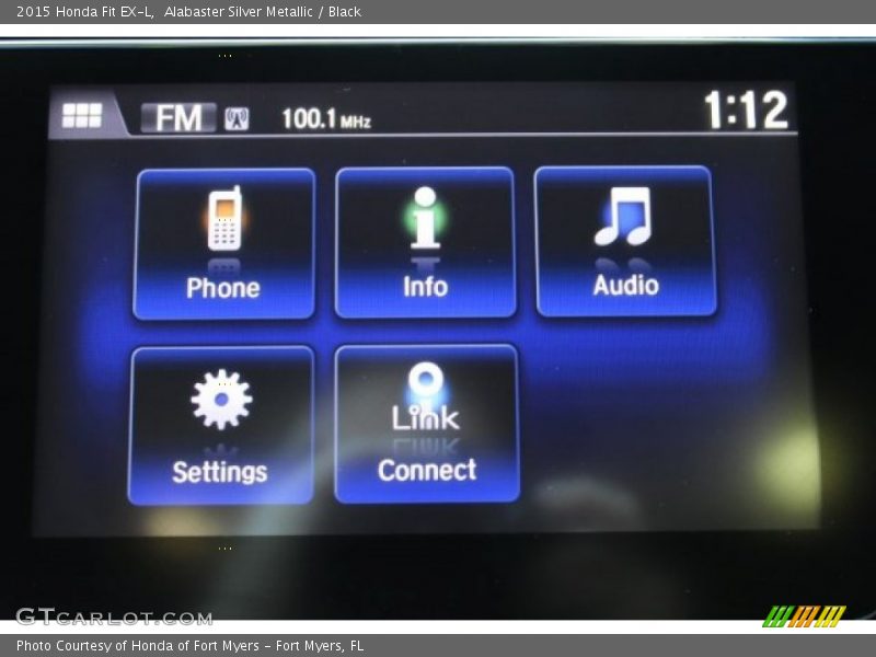 Alabaster Silver Metallic / Black 2015 Honda Fit EX-L