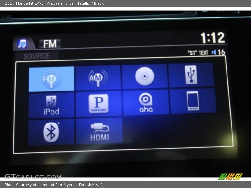 Alabaster Silver Metallic / Black 2015 Honda Fit EX-L