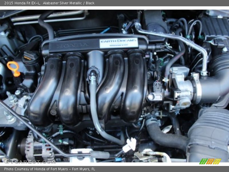 Alabaster Silver Metallic / Black 2015 Honda Fit EX-L