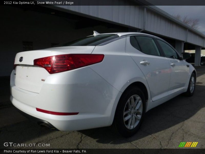 Snow White Pearl / Beige 2012 Kia Optima LX