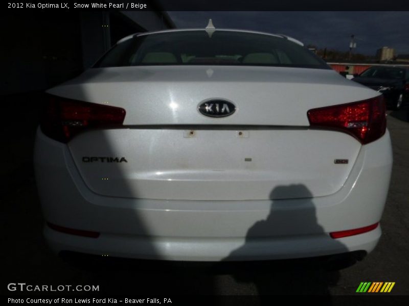 Snow White Pearl / Beige 2012 Kia Optima LX