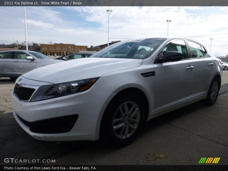 Snow White Pearl / Beige 2012 Kia Optima LX
