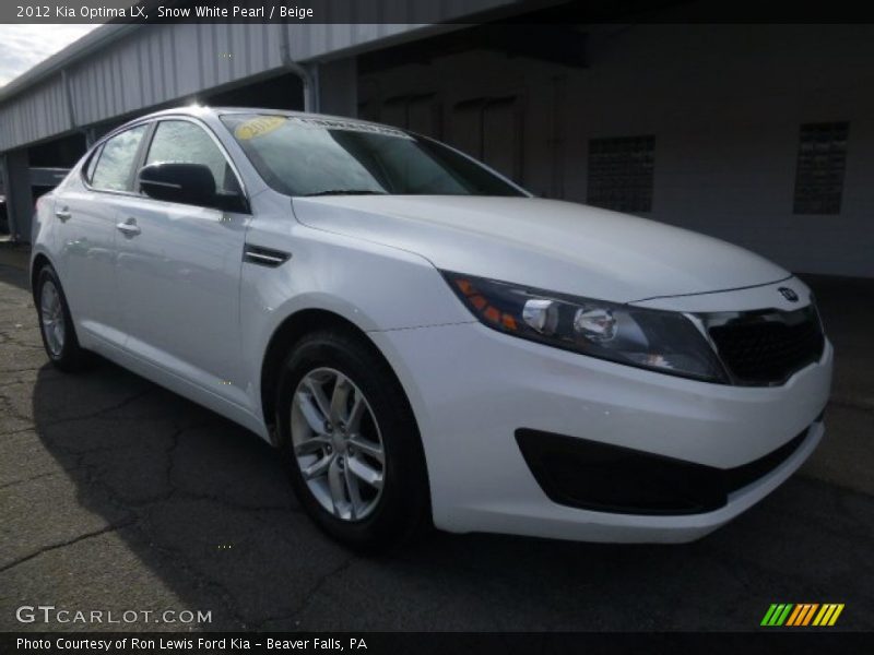 Snow White Pearl / Beige 2012 Kia Optima LX