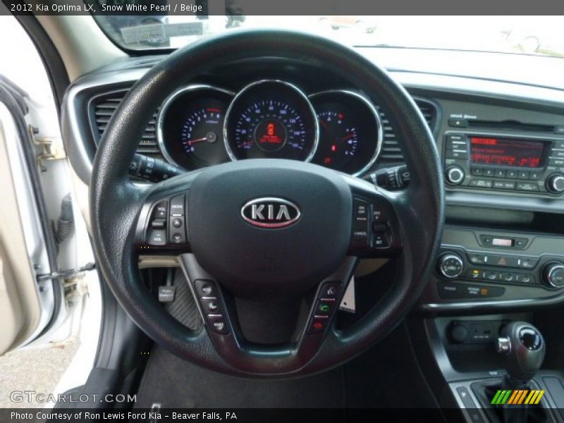 Snow White Pearl / Beige 2012 Kia Optima LX