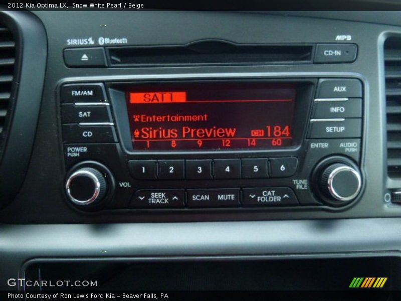 Snow White Pearl / Beige 2012 Kia Optima LX