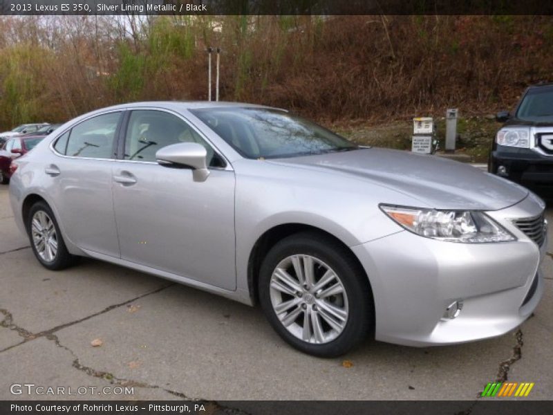 Silver Lining Metallic / Black 2013 Lexus ES 350