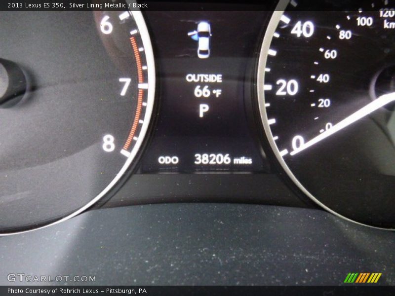 Silver Lining Metallic / Black 2013 Lexus ES 350