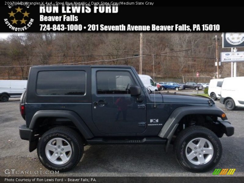 Steel Blue Metallic / Dark Slate Gray/Medium Slate Gray 2007 Jeep Wrangler X 4x4