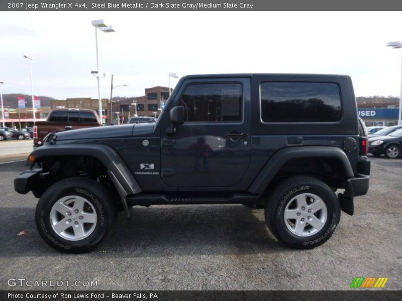 Steel Blue Metallic / Dark Slate Gray/Medium Slate Gray 2007 Jeep Wrangler X 4x4