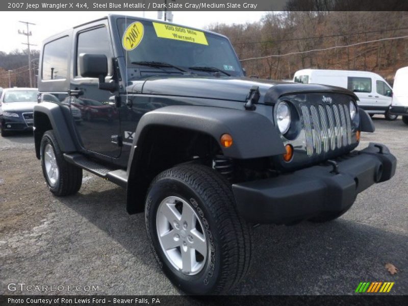 Steel Blue Metallic / Dark Slate Gray/Medium Slate Gray 2007 Jeep Wrangler X 4x4
