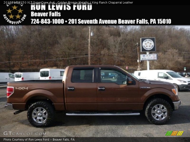 Golden Bronze Metallic / King Ranch Chaparral Leather 2012 Ford F150 XLT SuperCrew 4x4