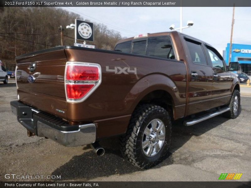 Golden Bronze Metallic / King Ranch Chaparral Leather 2012 Ford F150 XLT SuperCrew 4x4