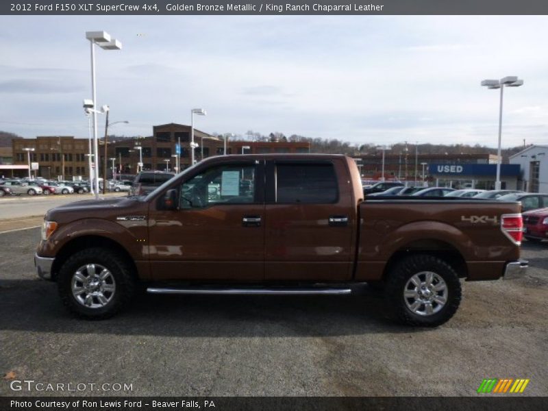 Golden Bronze Metallic / King Ranch Chaparral Leather 2012 Ford F150 XLT SuperCrew 4x4