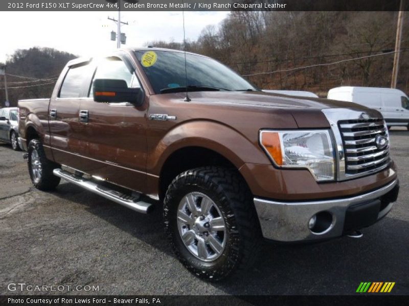 Golden Bronze Metallic / King Ranch Chaparral Leather 2012 Ford F150 XLT SuperCrew 4x4