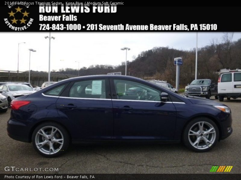 Kona Blue / Medium Soft Ceramic 2016 Ford Focus Titanium Sedan