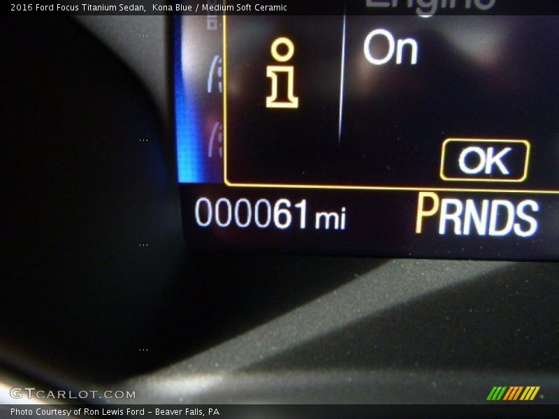 Kona Blue / Medium Soft Ceramic 2016 Ford Focus Titanium Sedan