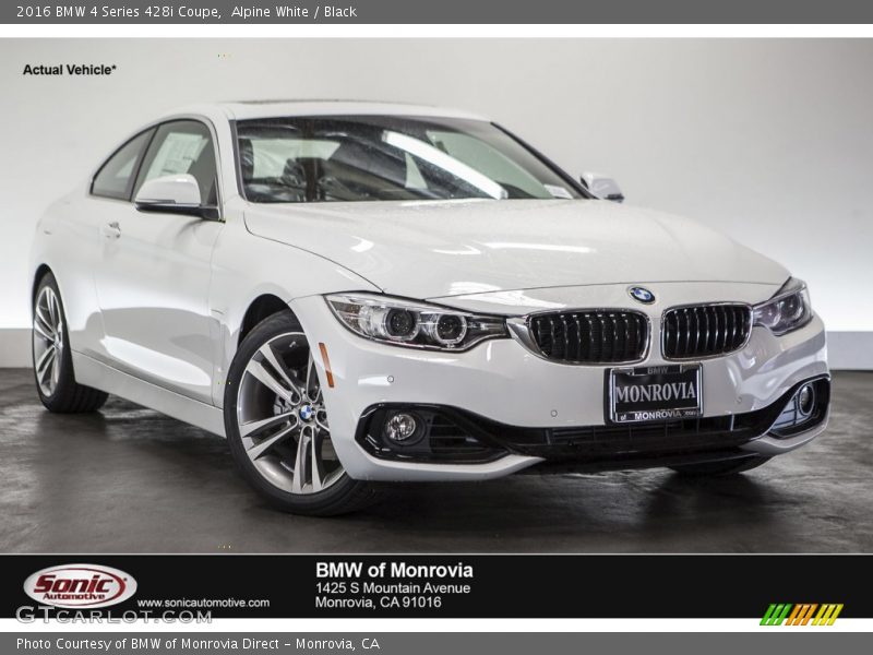 Alpine White / Black 2016 BMW 4 Series 428i Coupe