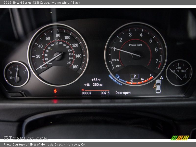Alpine White / Black 2016 BMW 4 Series 428i Coupe